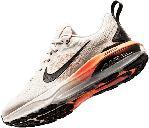 STRIDE Pulse Runner in white and coral