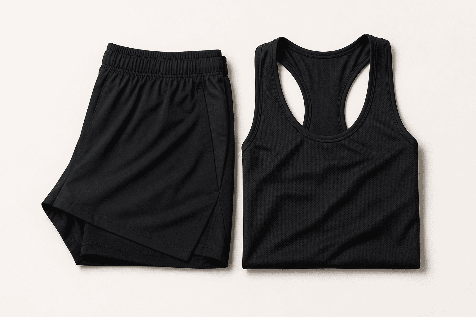 Training tank and athletic shorts